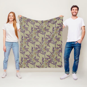 Lebendiges Blumenmuster mit gelben Gänseblümchen Fleecedecke