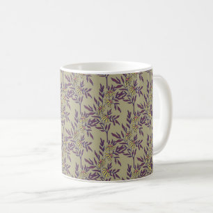 Lebendiges Blumenmuster mit gelben Gänseblümchen  Kaffeetasse