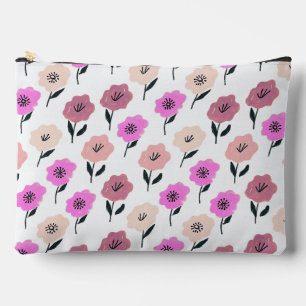 Lebendiges Blumenmuster Zubehörtasche