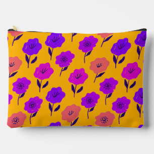 Lebendiges Blumenmuster Zubehörtasche