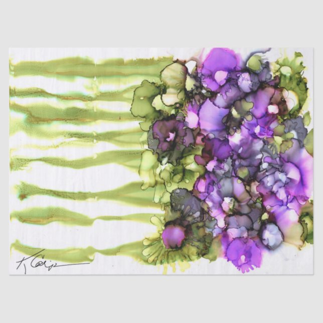 lebendiges Blumenpapier Seidenpapier (Vorderseite)