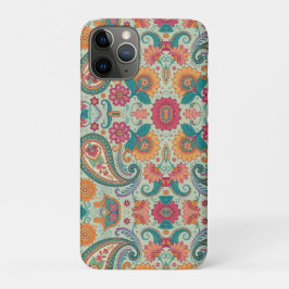 Lebendiges Boho-Paisley hellgrünes Blumenmuster Case-Mate iPhone Hülle