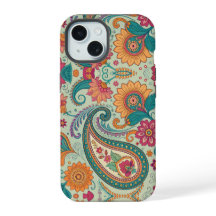 Lebendiges Boho-Paisley hellgrünes Blumenmuster