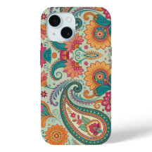 Lebendiges Boho-Paisley-Muster in hellgrünem Blume