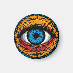 🌿 Lebendiges Böse-Augen-Glow ✨ Künstlerischer Sch Magnet
