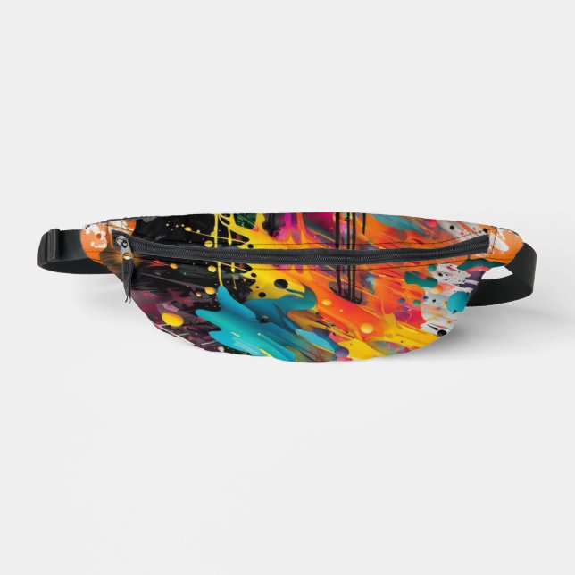 Lebendiges Chaos-Spritz-Graffiti Bauchtasche (Vorderseite)
