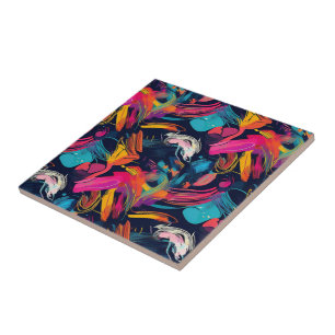 Lebendiges Chaos-Spritz-Graffiti Fliese