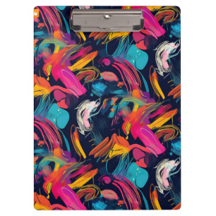 Lebendiges Chaos-Spritz-Graffiti Klemmbrett