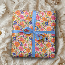Lebendiges Dopamin-Blumenverpackungspapier