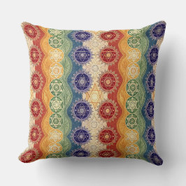 Lebendiges Energie-Chakra-Mandala-Designmuster-Kun Kissen