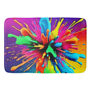 Lebendiges Farbexplosions-Design Badematte