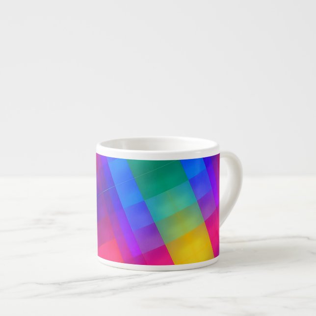 Lebendiges Farbraster Espressotasse (Vorderseite Rechts)