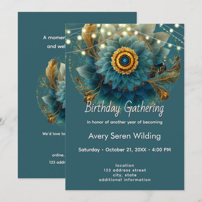 Lebendiges Feld | Mandala Einladung (Vorne/Hinten)