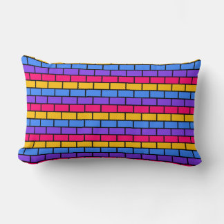 Lebendiges Fiesta-Hot-Pink, Gelb, Blau, Lila Lendenkissen