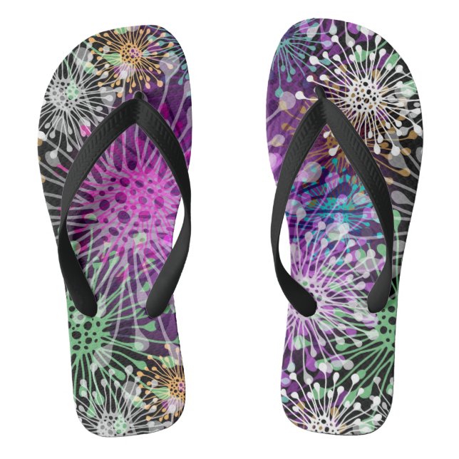 Lebendiges Fleckenmuster Flip Flops (Fußbett)
