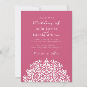 Lebendiges florales Duftvergnügen Mandala-Hochzeit Einladung