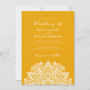 Lebendiges florales Duftvergnügen Mandala-Hochzeit Einladung
