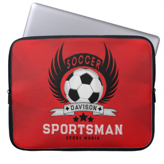 Lebendiges Fußball-Logo | Sportige Geburtstagsgesc Laptopschutzhülle