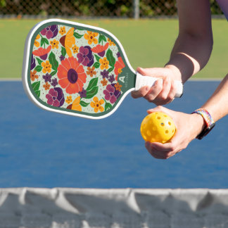 Lebendiges Garten-Blumenmuster-Pickleball-Paddle Pickleball Schläger