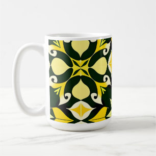 Lebendiges geometrisches Blumendesign Kaffeetasse