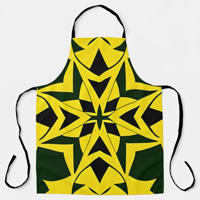 Lebendiges geometrisches Blumendesign Schürze (Vorderseite)