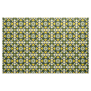 Lebendiges geometrisches Blumendesign Stoff