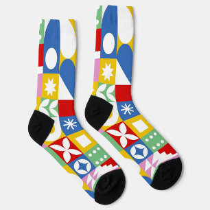 Lebendiges geometrisches Design Socken