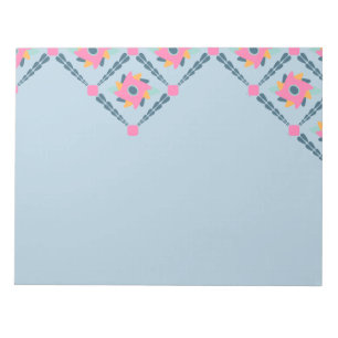Lebendiges geometrisches Fliesendesign Notizblock