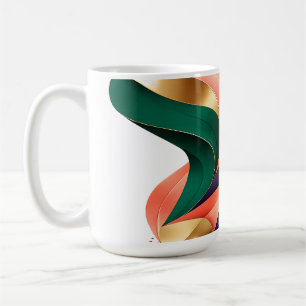 Lebendiges geometrisches Kristall- und Band-Abstra Kaffeetasse