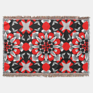Lebendiges geometrisches Mandala-Design mit Rot, S Decke
