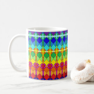 Lebendiges geometrisches Muster Kaffeetasse