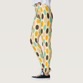 Lebendiges geometrisches Muster mit Reihen von ach Leggings