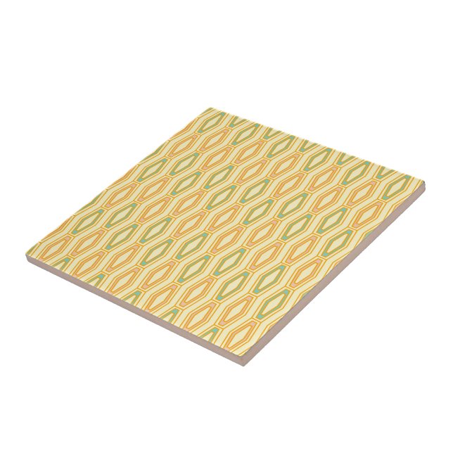 Lebendiges geometrisches Muster mit sechseckigen F Fliese (Seite)