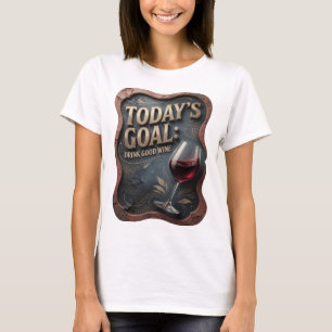 Lebendiges Gold HEUTIGES ZIEL GUTEN WEIN TRINKEN v T-Shirt