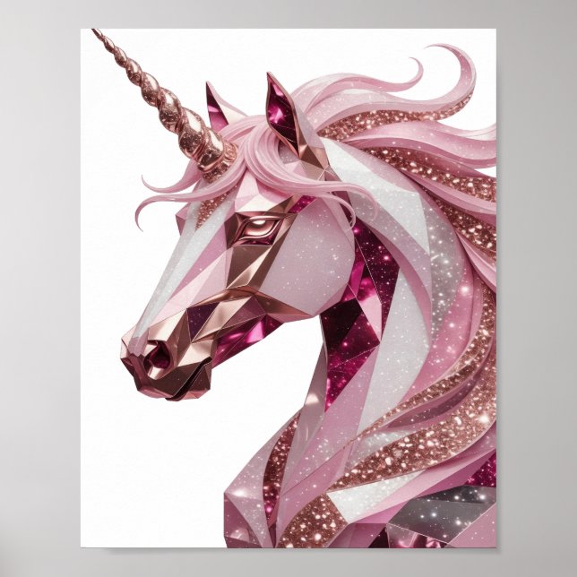 Lebendiges Gold-UNICORN-Zitat-Design Poster (Vorne)