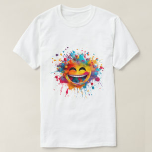 Lebendiges Grafik-T-Shirt zum Holi Splash T-Shirt