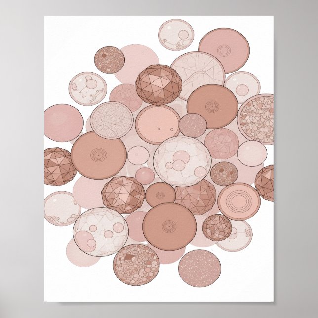 Lebendiges Grau ABSTRACT ART Statement Design Poster (Vorne)