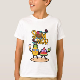 Lebendiges Hallo Sommer | Farbige Ozeantiere  T-Shirt
