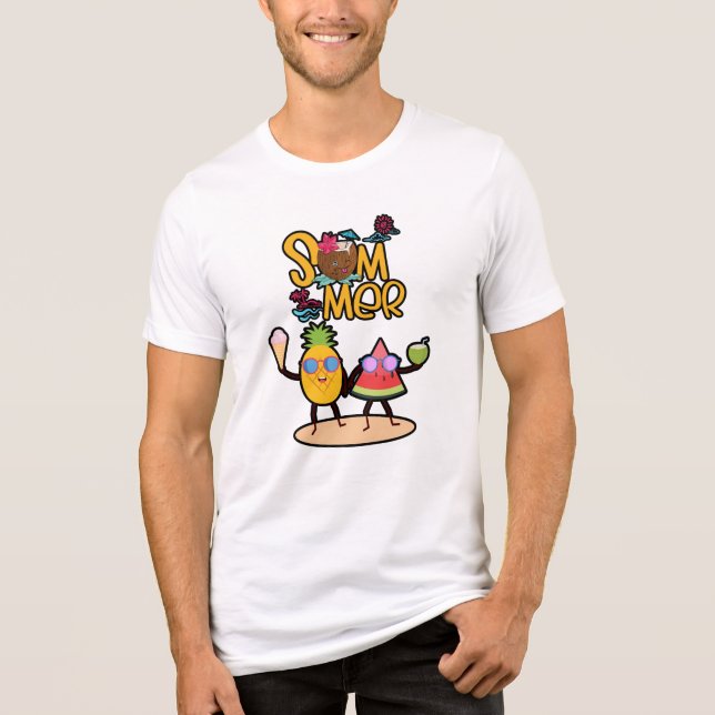 Lebendiges Hallo Sommer  Tri-Blend Shirt (Vorderseite)