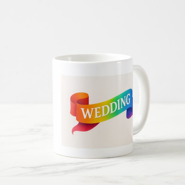 Lebendiges Hochzeitsfeierband Kaffeetasse (VorderseiteRechts)