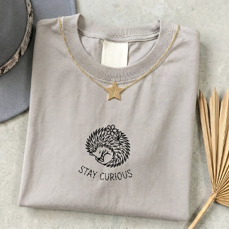 Lebendiges Igel-Zitat-T-Shirt für ihn oder sie T-Shirt