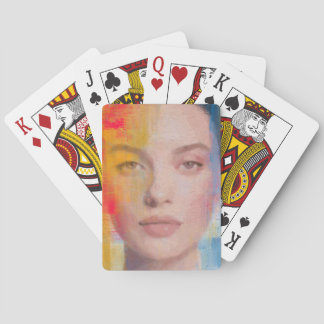 Lebendiges Impasto-Abstraktes Porträt Spielkarten