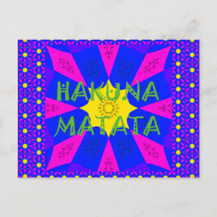 Lebendiges Kaleidoskop: Hakuna Matata Schönes Amaz Postkarte