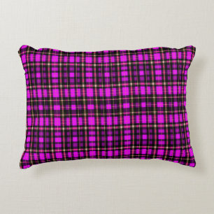 Lebendiges Karo-Tartan-Muster-Stoff Dekokissen