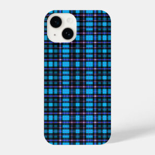 Lebendiges Karo-Tartan-Muster-Stoff iPhone 14 Hülle