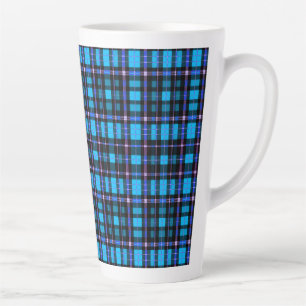 Lebendiges Karo-Tartan-Muster-Stoff Milchtasse