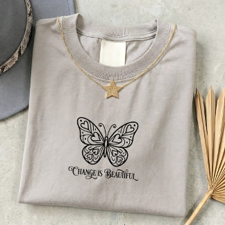 Lebendiges kleines Schmetterlings-Zitat T-Shirt Un