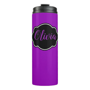 Lebendiges, kräftiges Fuchsienviolett personalisie Thermosbecher