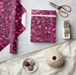 Lebendiges Magenta Schimmerndes Rosa Glitter-Muste Geschenkpapier