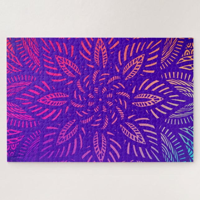Lebendiges Mandala-Design Puzzle (Horizontal)